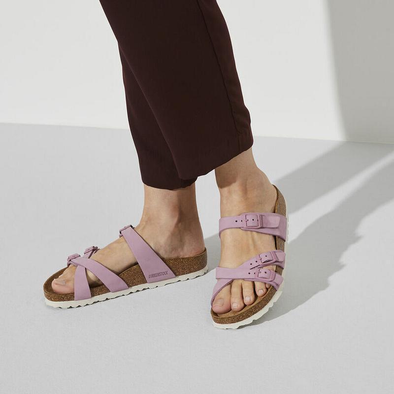 Franca Birkenstock Soft Footbed Nubuck Kozene Damske Nachový | SK 87RVD